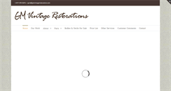 Desktop Screenshot of gmvintagerestorations.com